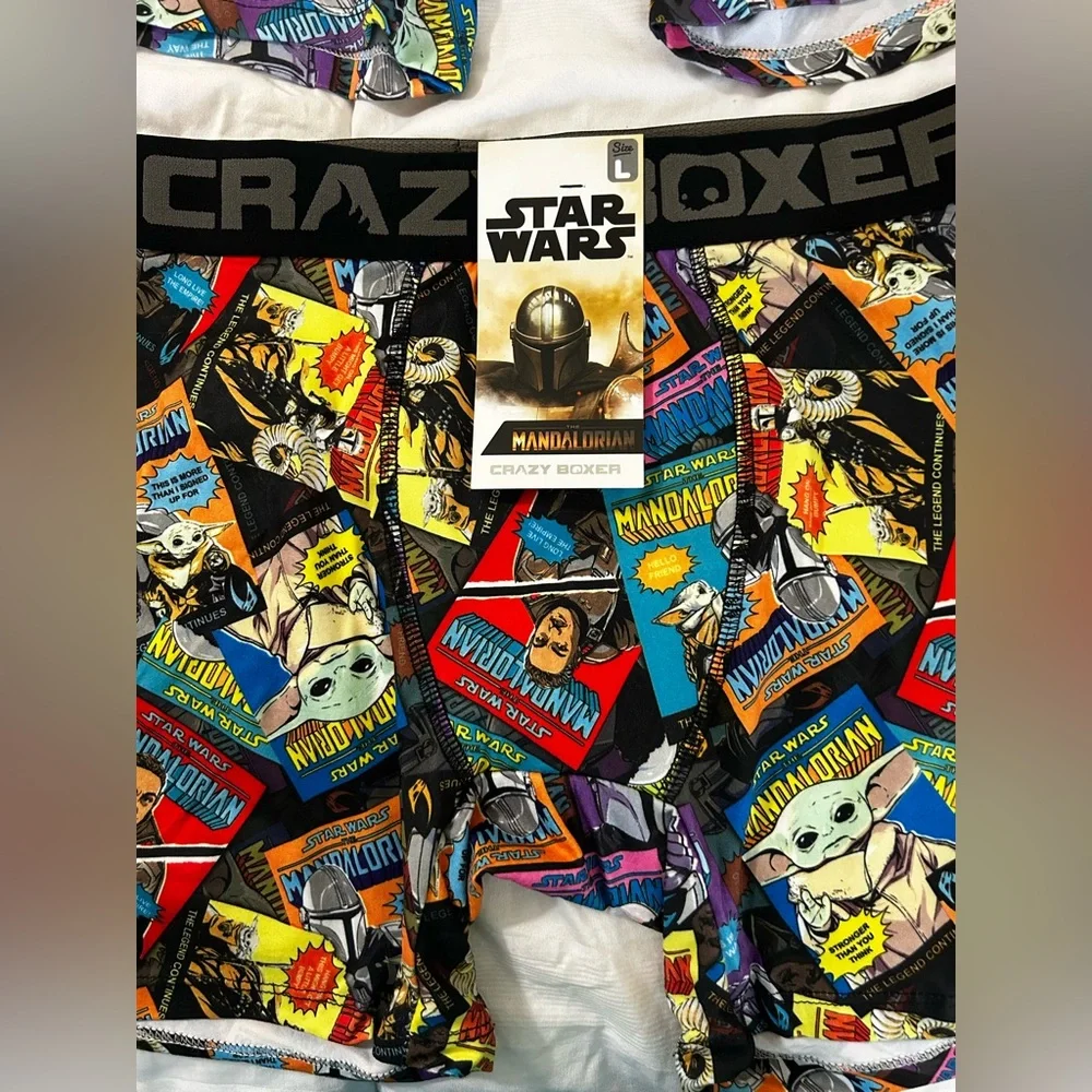 NWT (2) Disneys Mandalorian Crazy Boxers size L